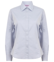 Henbury Ladies Long Sleeve Pinpoint Oxford Shirt