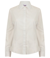Henbury Ladies Long Sleeve Pinpoint Oxford Shirt