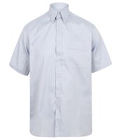 Henbury Short Sleeve Pinpoint Oxford Shirt