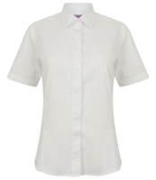 Henbury Ladies Short Sleeve Pinpoint Oxford Shirt