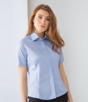 Henbury Ladies Short Sleeve Pinpoint Oxford Shirt