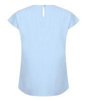Henbury Ladies Pleat Front Short Sleeve Blouse