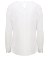 Henbury Ladies Pleat Front Long Sleeve Blouse