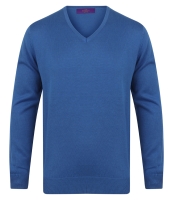 Henbury Lightweight Cotton Acrylic V Neck Sweater
