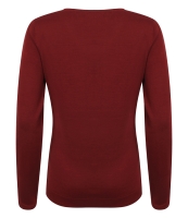 Henbury Ladies Lightweight Cotton Acrylic V Neck Sweater