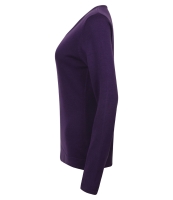 Henbury Ladies Lightweight Cotton Acrylic V Neck Sweater