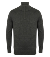 Henbury Zip Neck Sweater