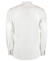 Kustom Kit Premium Long Sleeve Contrast Tailored Oxford Shirt