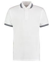 Kustom Kit Contrast Tipped Poly/Cotton Piqué Polo Shirt