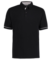 Kustom Kit Button Down Collar Contrast Piqué Polo Shirt