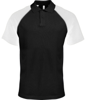 Kariban Baseball Cotton Piqué Polo Shirt