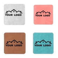 Estate Agent Leather Square Coaster x 10