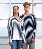 One By Mantis Unisex Long Sleeve Breton Stripe T-Shirt