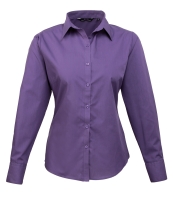 Premier Ladies Long Sleeve Poplin Blouse