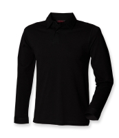 SF Men Long Sleeve Stretch Polo Shirt