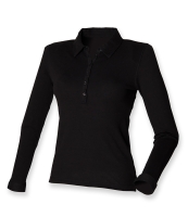 SF Ladies Long Sleeve Stretch Polo Shirt