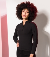 SF Ladies Long Sleeve Stretch Polo Shirt