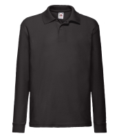 Fruit of the Loom Kids Long Sleeve Poly/Cotton Piqué Polo Shirt