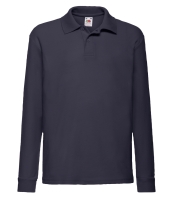 Fruit of the Loom Kids Long Sleeve Poly/Cotton Piqué Polo Shirt