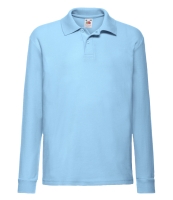Fruit of the Loom Kids Long Sleeve Poly/Cotton Piqué Polo Shirt