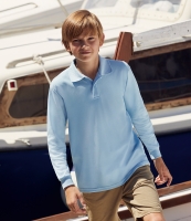 Fruit of the Loom Kids Long Sleeve Poly/Cotton Piqué Polo Shirt