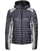 Tee Jays Ladies Crossover Hooded Padded Outdoor Jacket