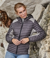 Tee Jays Ladies Crossover Hooded Padded Outdoor Jacket