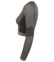 Tombo Ladies Seamless Panelled Long Sleeve Crop Top