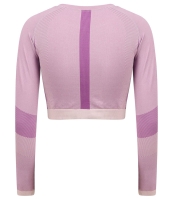 Tombo Ladies Seamless Panelled Long Sleeve Crop Top
