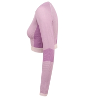 Tombo Ladies Seamless Panelled Long Sleeve Crop Top