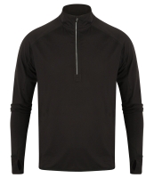 Tombo Long Sleeve Zip Neck Performance Top