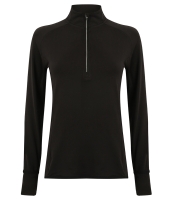 Tombo Ladies Long Sleeve Zip Neck Performance Top