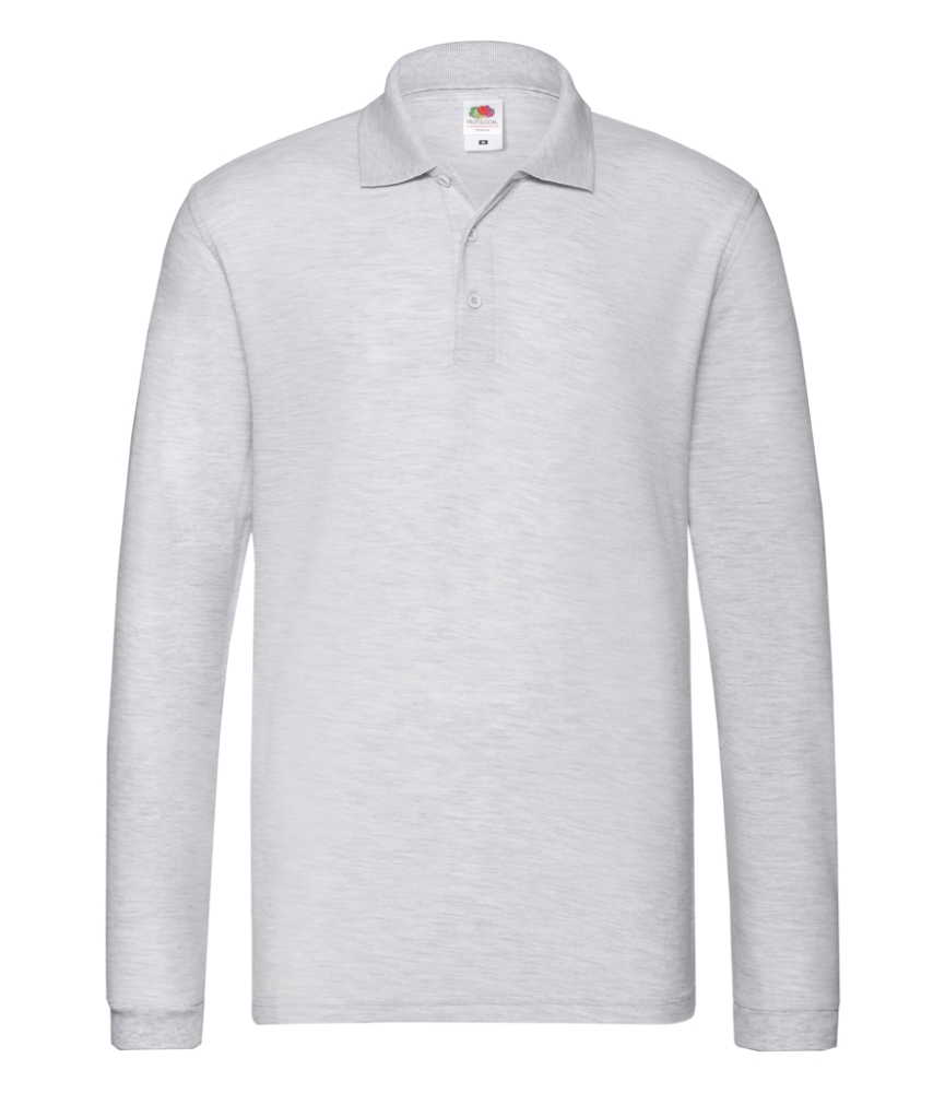 Fruit of the Loom Premium Long Sleeve Cotton Piqué Polo Shirt