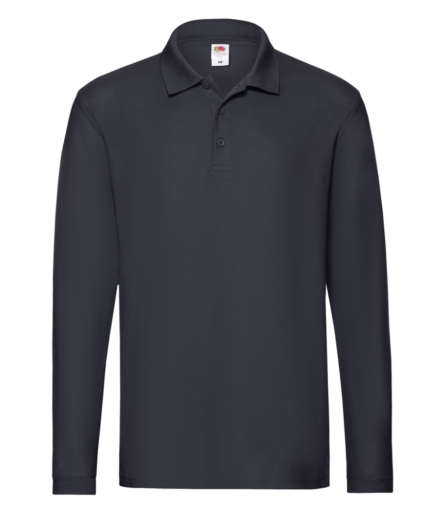 Fruit of the Loom Premium Long Sleeve Cotton Piqué Polo Shirt