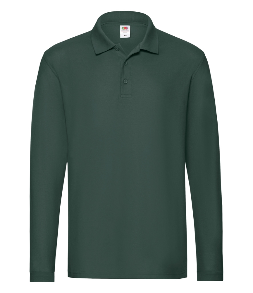 Fruit of the Loom Premium Long Sleeve Cotton Piqué Polo Shirt
