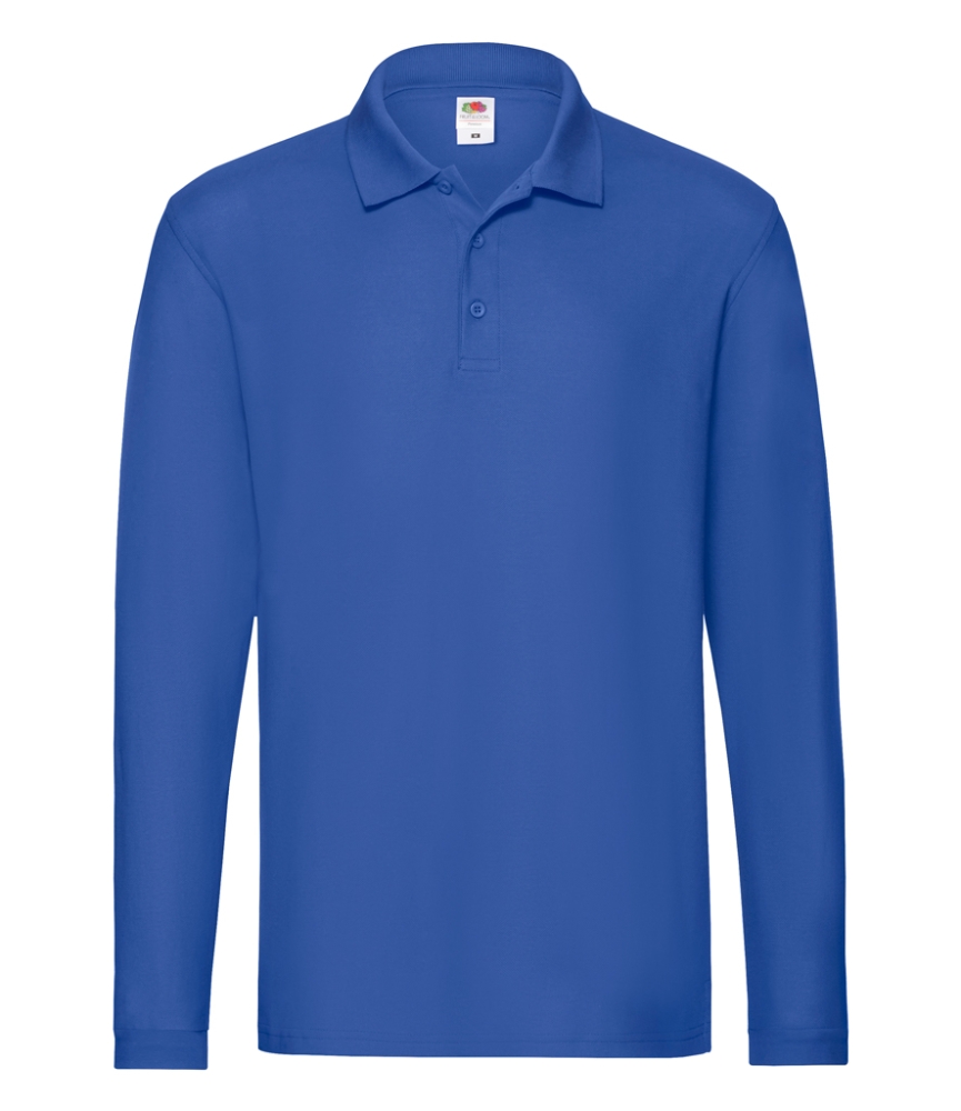 Fruit of the Loom Premium Long Sleeve Cotton Piqué Polo Shirt