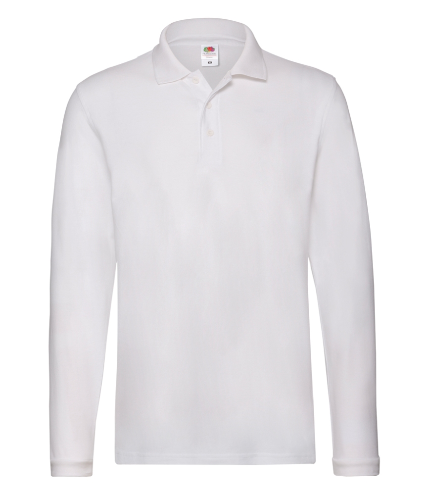 Fruit of the Loom Premium Long Sleeve Cotton Piqué Polo Shirt