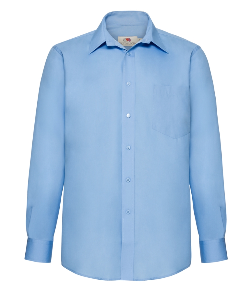 Fruit of the Loom Long Sleeve Poplin Shirt