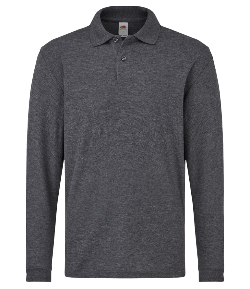 Fruit of the Loom Kids Long Sleeve Poly/Cotton Piqué Polo Shirt