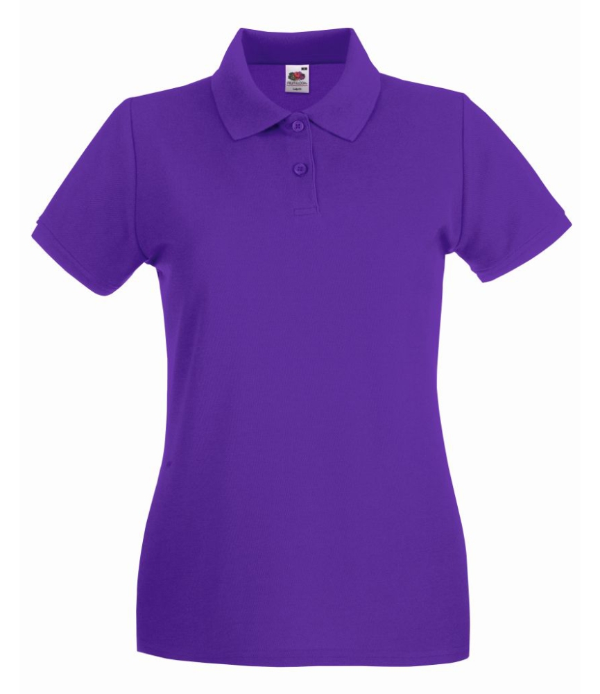 Fruit of the Loom Lady-Fit Premium Cotton Piqué Polo Shirt