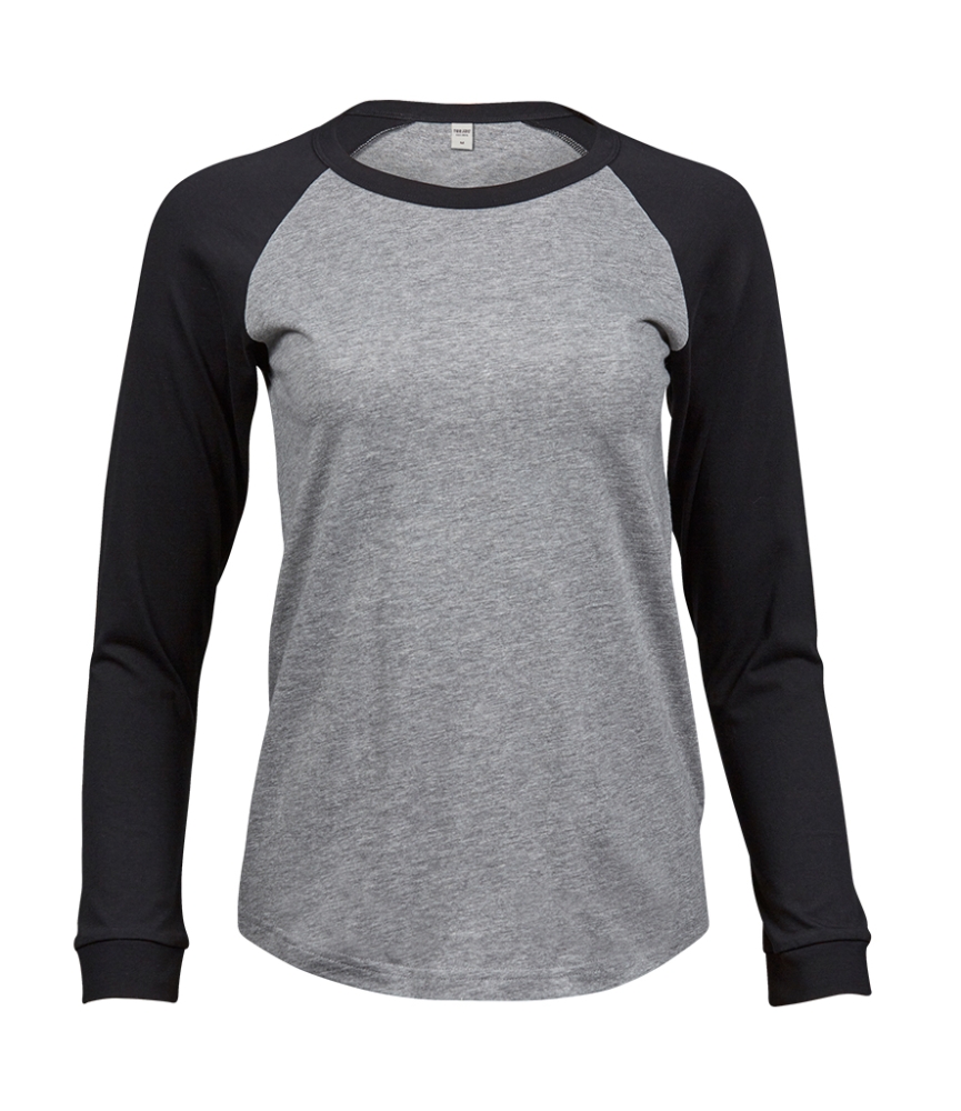 Tee Jays Ladies Long Sleeve Baseball T-Shirt
