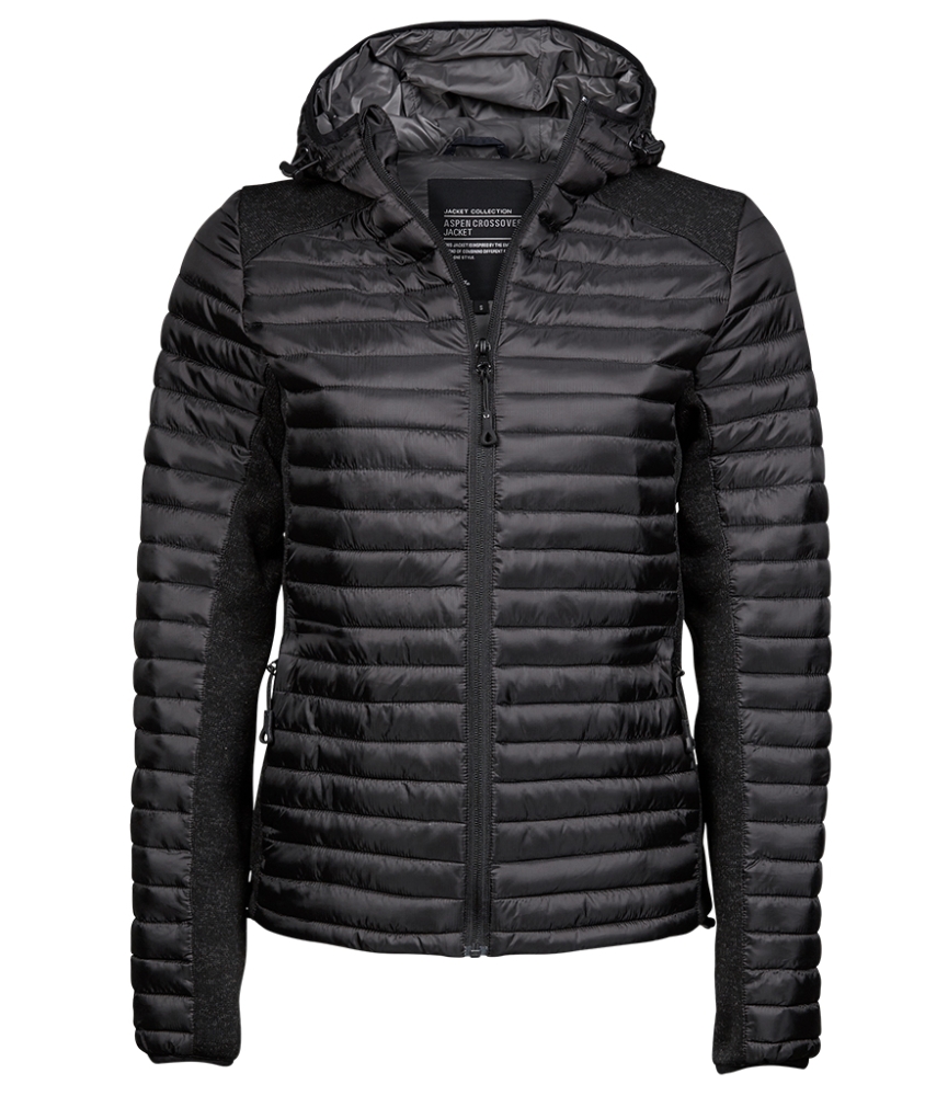 Tee Jays Ladies Crossover Hooded Padded Outdoor Jacket