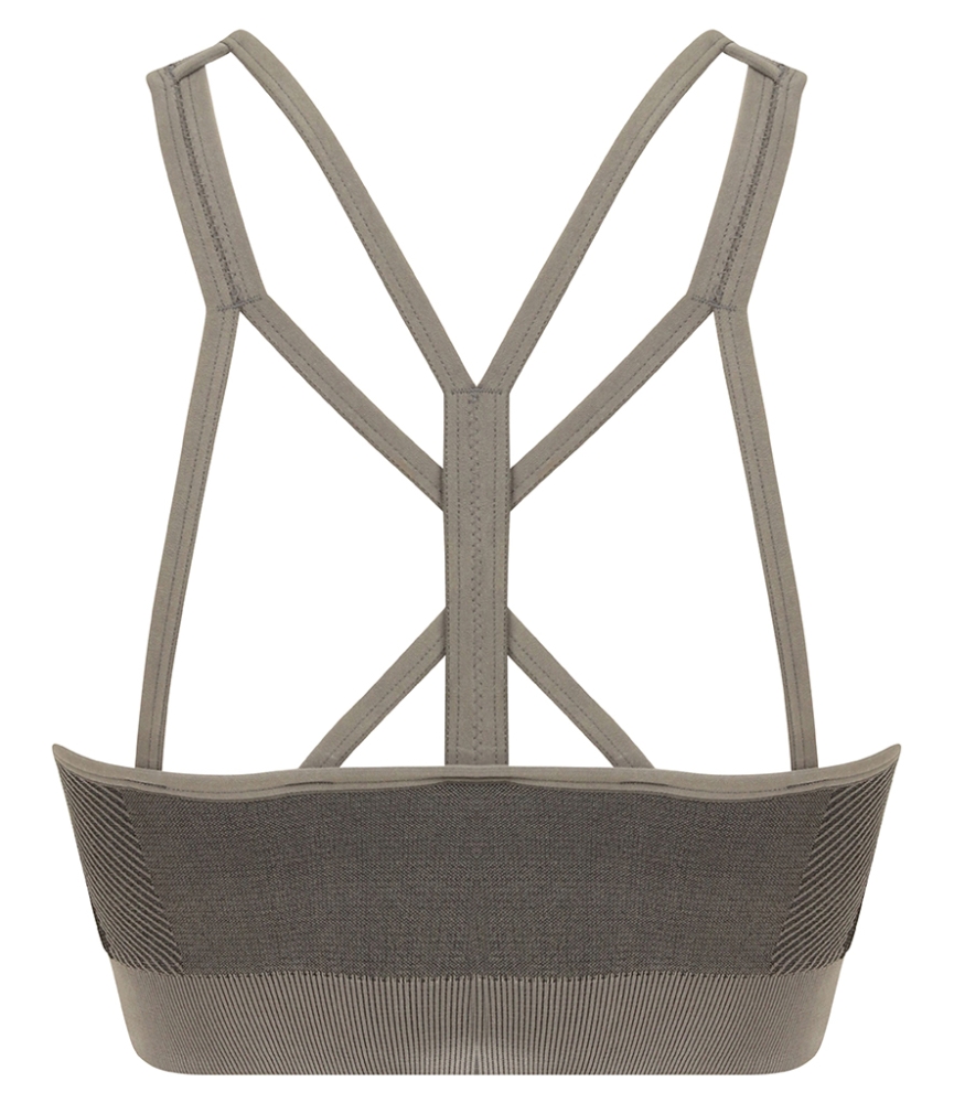 Tombo Ladies Seamless Panelled Crop Top