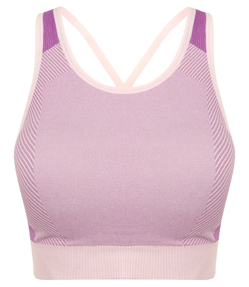 Tombo Ladies Seamless Panelled Crop Top