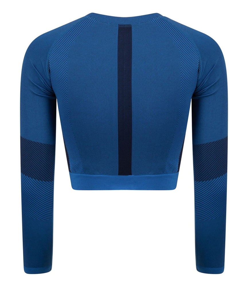 Tombo Ladies Seamless Panelled Long Sleeve Crop Top