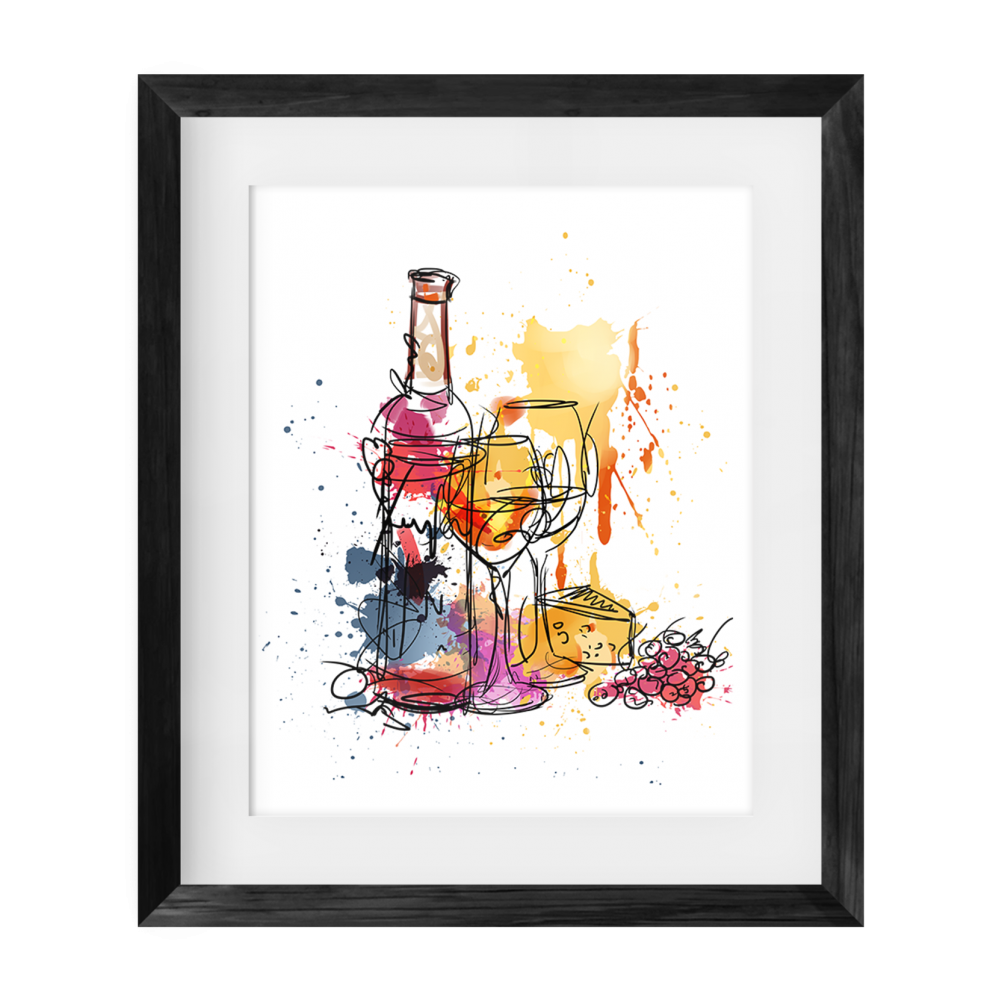 Wine & Cheese Print