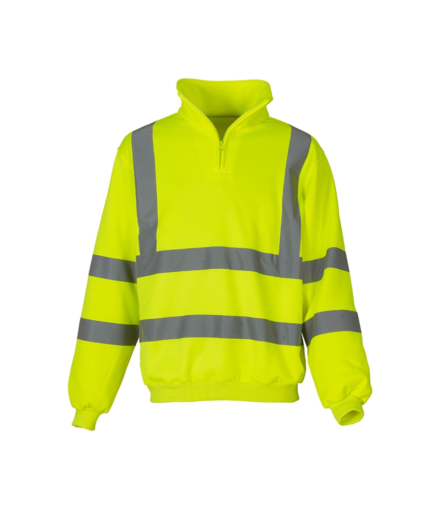 Yoko Hi-Vis Zip Neck Sweatshirt