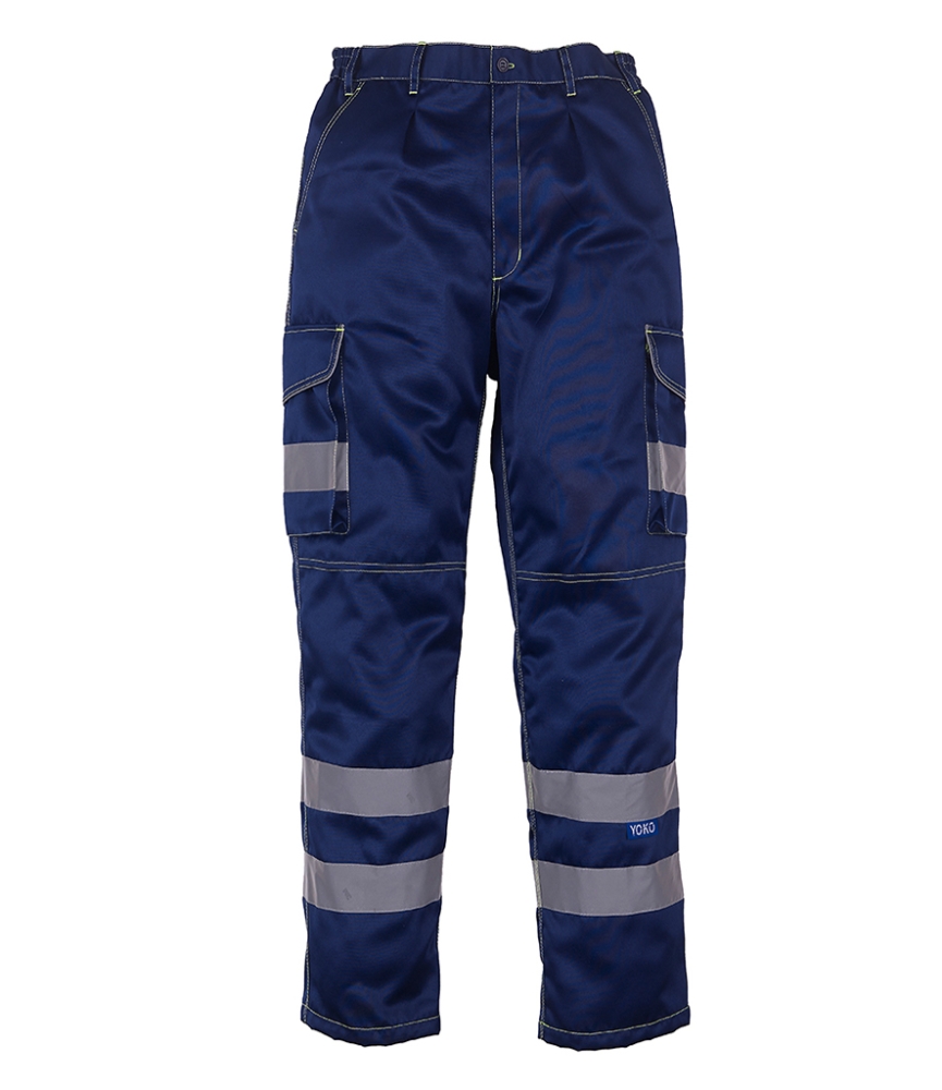 Yoko Hi-Vis Cargo Trousers with Knee Pad Pockets