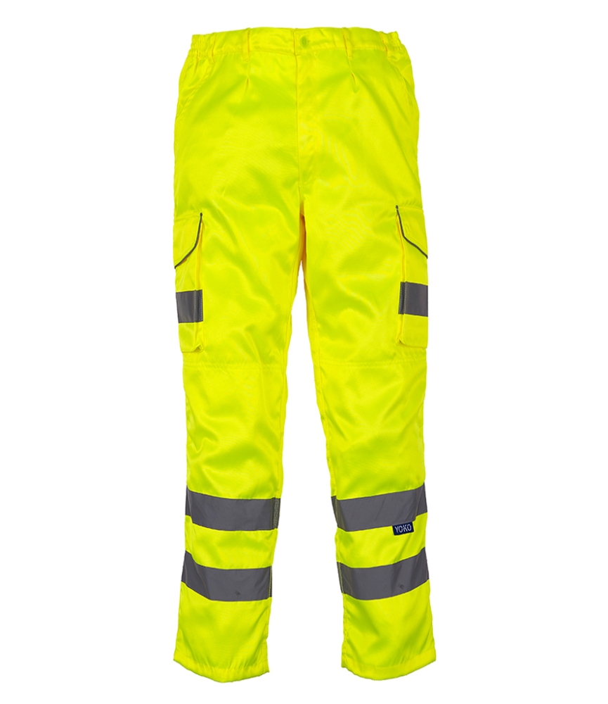 Yoko Hi-Vis Cargo Trousers with Knee Pad Pockets